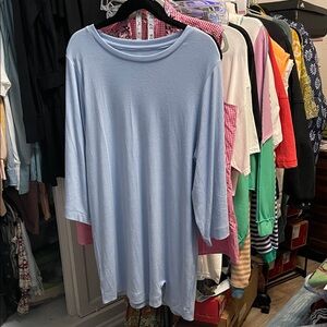 Free People Light Blue Long Sleeve Top